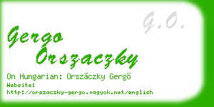 gergo orszaczky business card